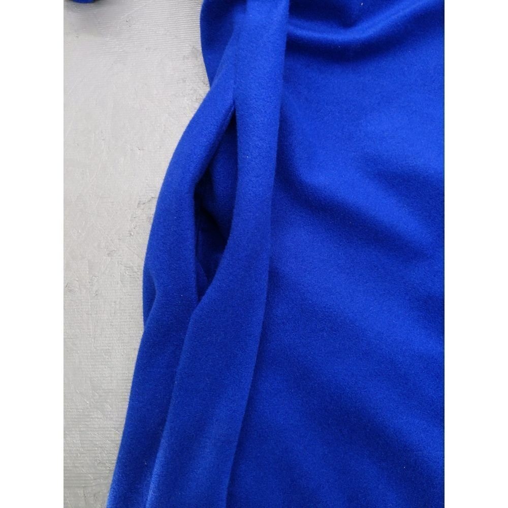 Evelyn Pearson Robe House Coat M Blue Vintage Zip Front Embroidered Maxi Lounger