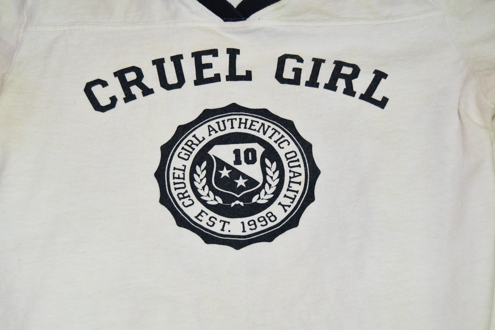 Vintage Shirt Cruel Girl Authentic Quality Shirt Graphic Logo V Neck