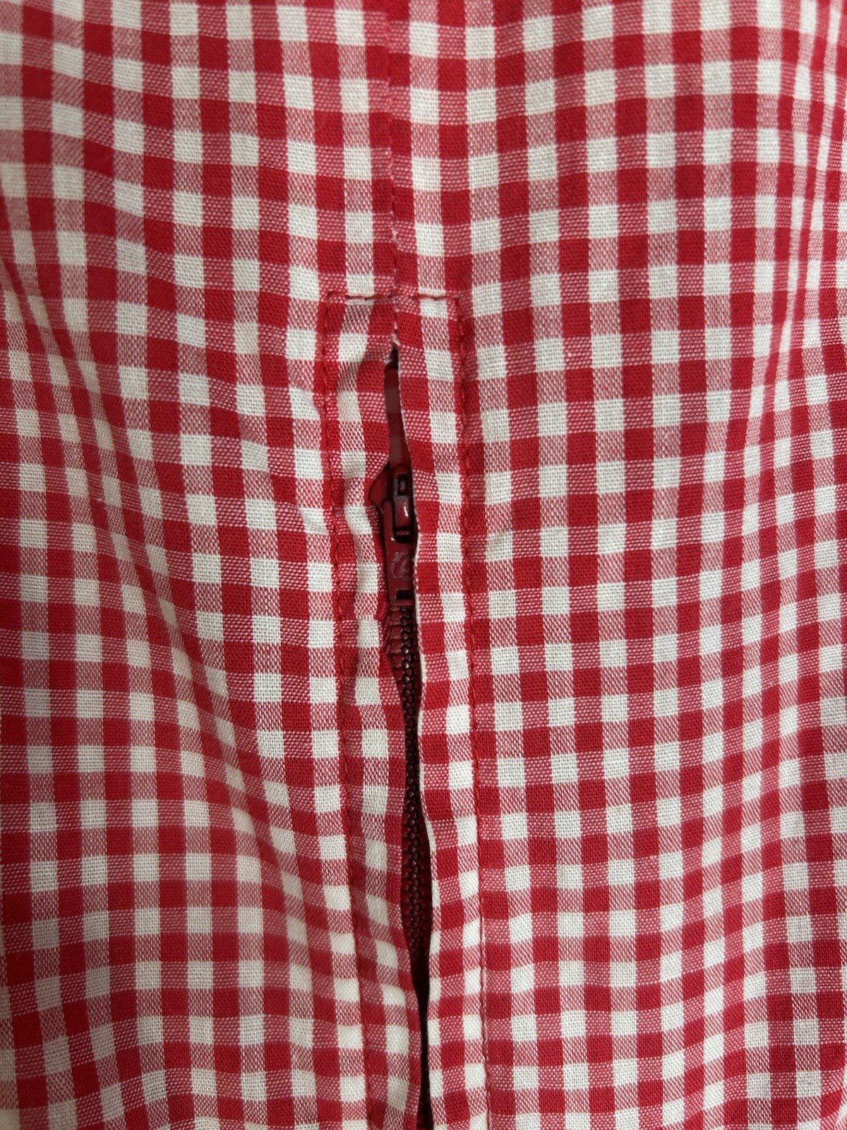 Vintage 1970’s Dress Women’s Red Gingham Western Cowgirl Prarie