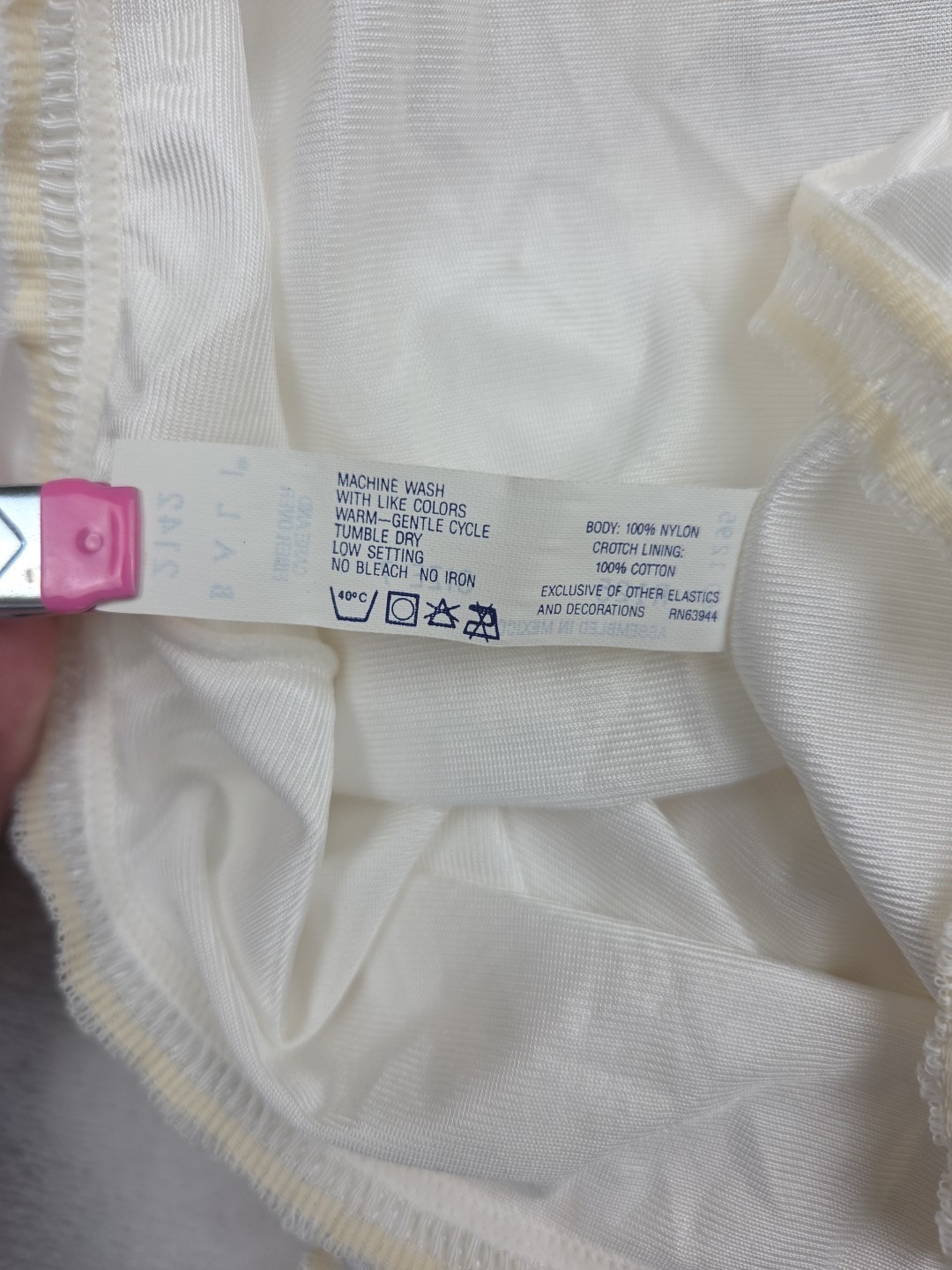 Vintage NEW Bali Freeform Panty Antron Nylon Brief Pinup 2142 White Size 7 Large