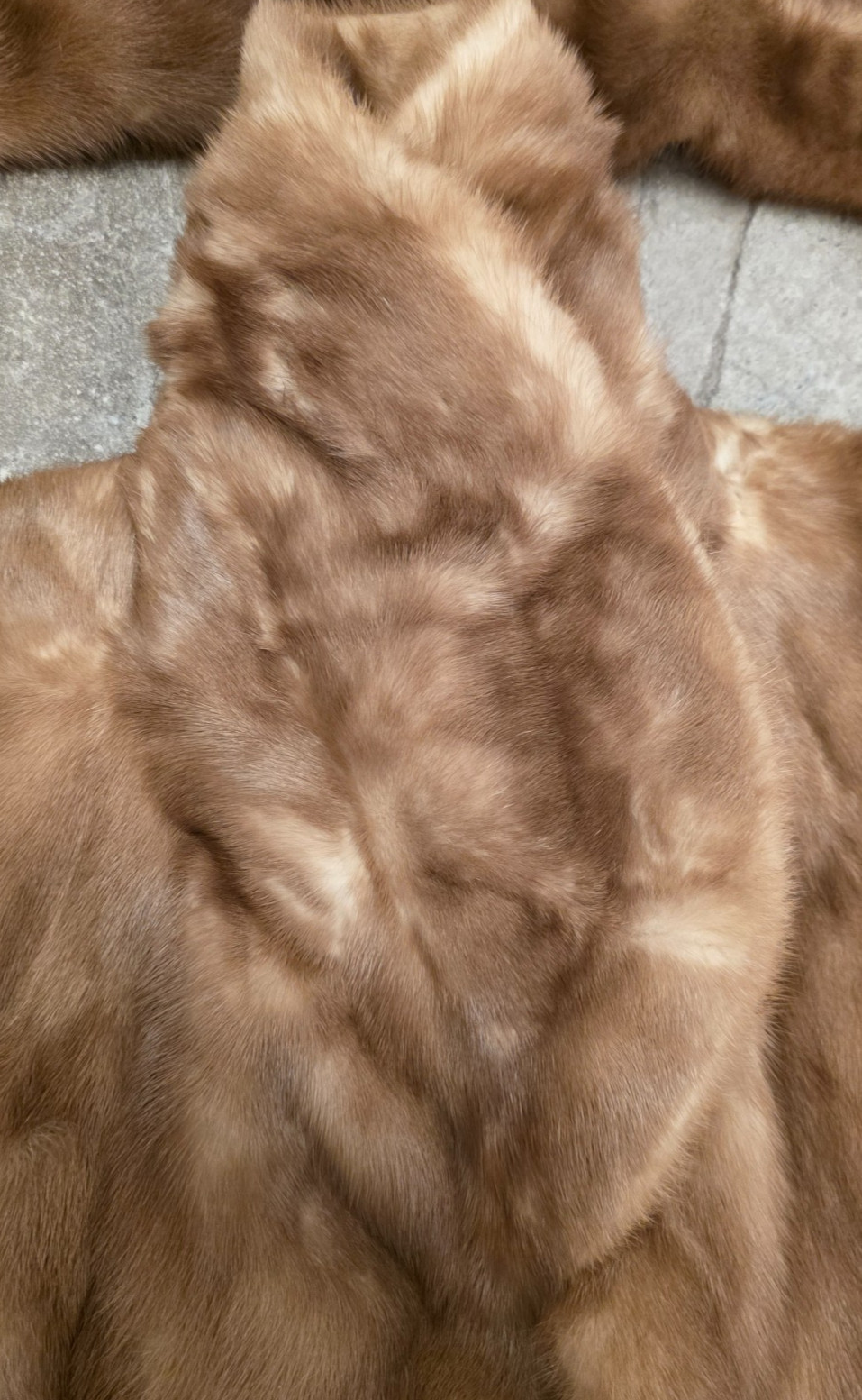 Vintage Mink Fur Stole Honey Brown vtg made in Paris 50’s vtg