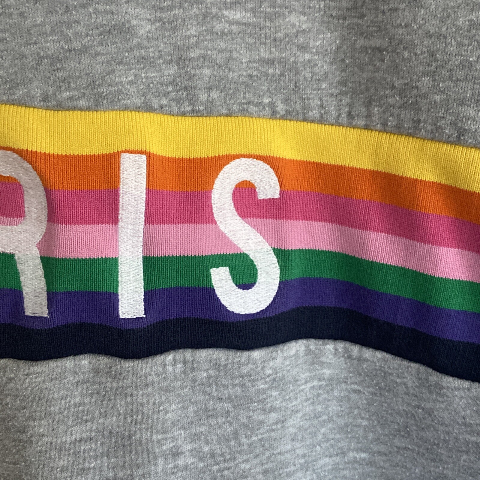 VTG Paris Tour D’or Ile De France Embroidered Rainbow Sweatshirt XXL – ALTERED