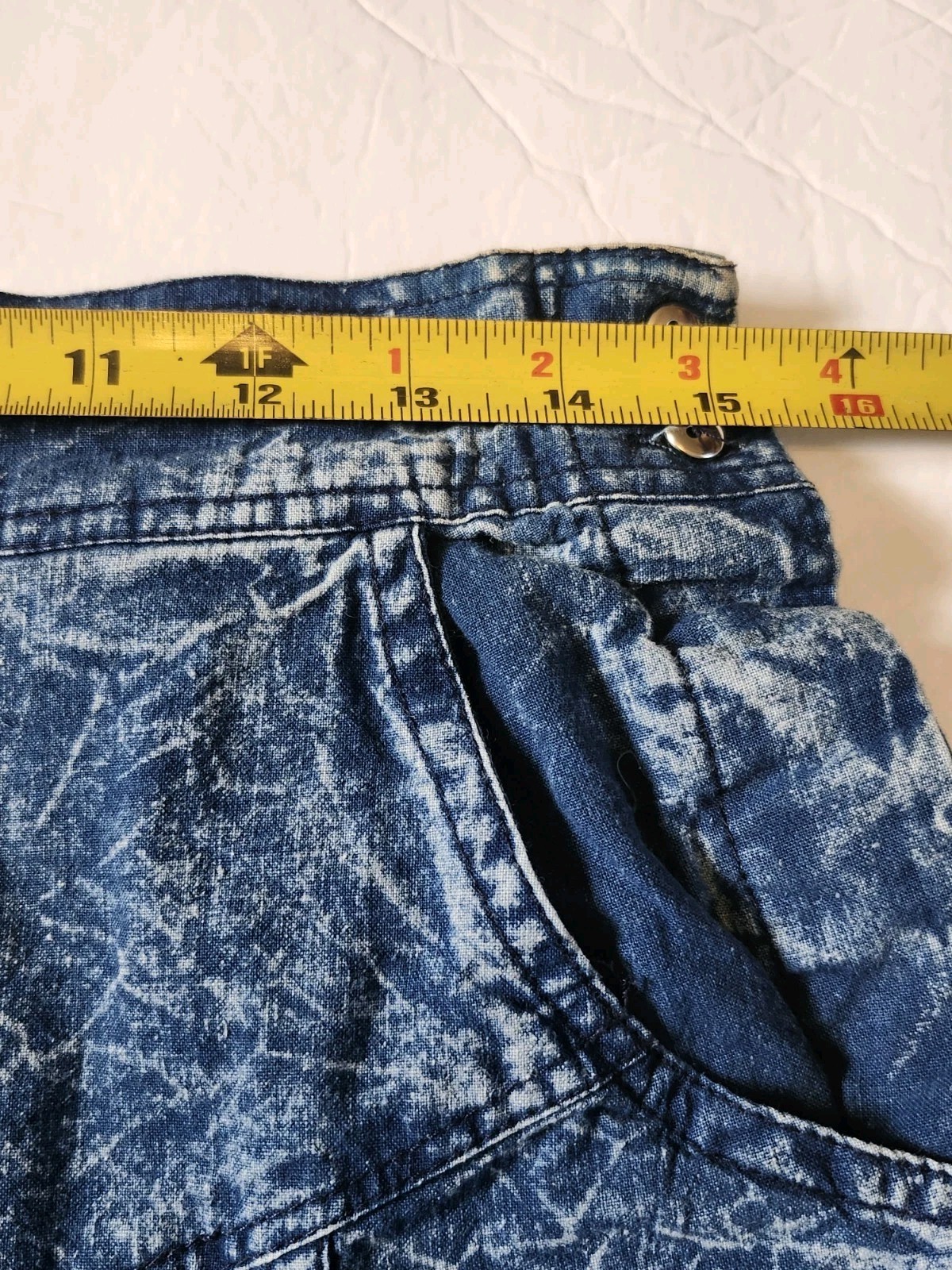 Vintage 80s Skirt and Top Denim Set Western Style w/ Multicolored Beads Snow Blu