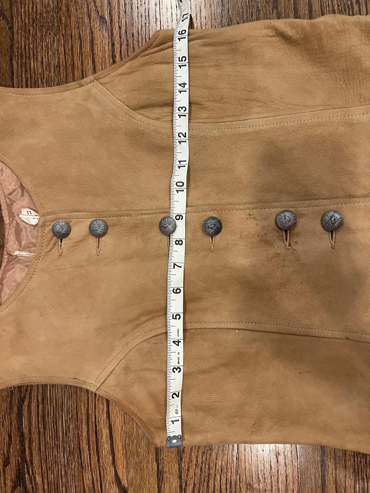 Vintage 1970’s Brown Suede Leather Mini Dress Womens S Mui Mui Waxed Suede Dress