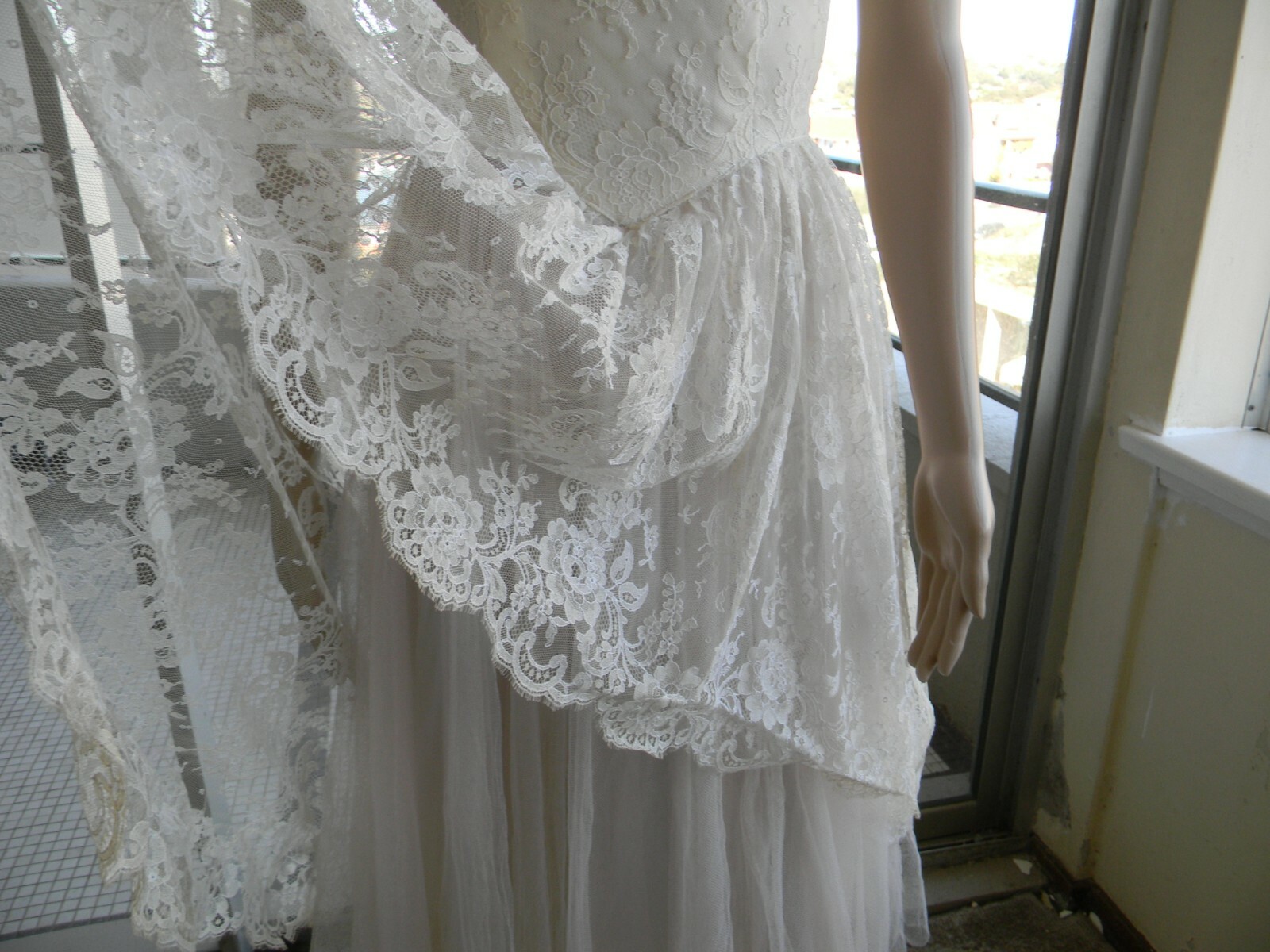 VINTAGE Rockabilly Couture 1950s Original Princess Fairy-tale Lace Tulle Dress