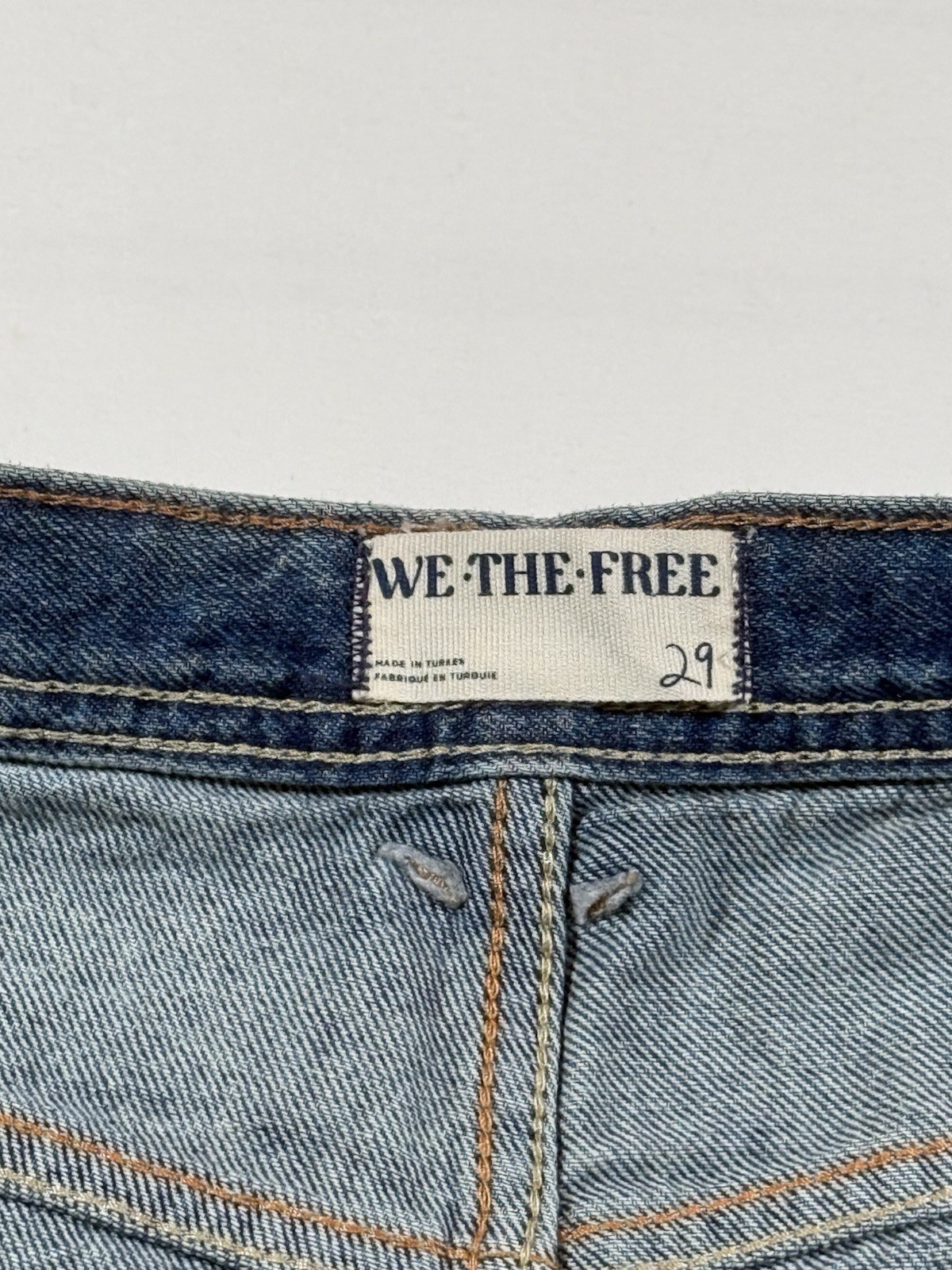 VTG Free People We The Free Jeans Womens Sz 29 – Mid Rise Hippie Button Fly