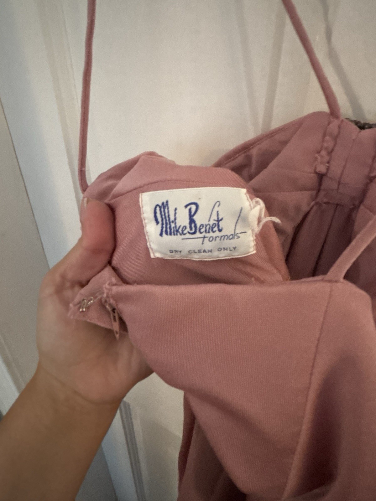 Vintage 70s Dusty Rose Dress With Duster Jacket M/L Rare And Stunning Mike Benet