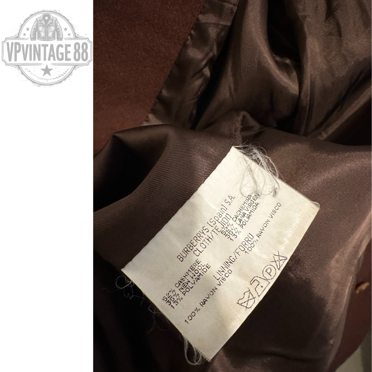 Vintage Burberry Prorsum Brown Cashmere Wool Winter Women’s Trench Coat