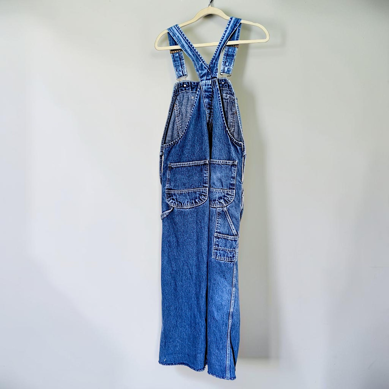 VTG 90s Key reworked birds botanical patchwork fairy cottage grunge overalls M/L