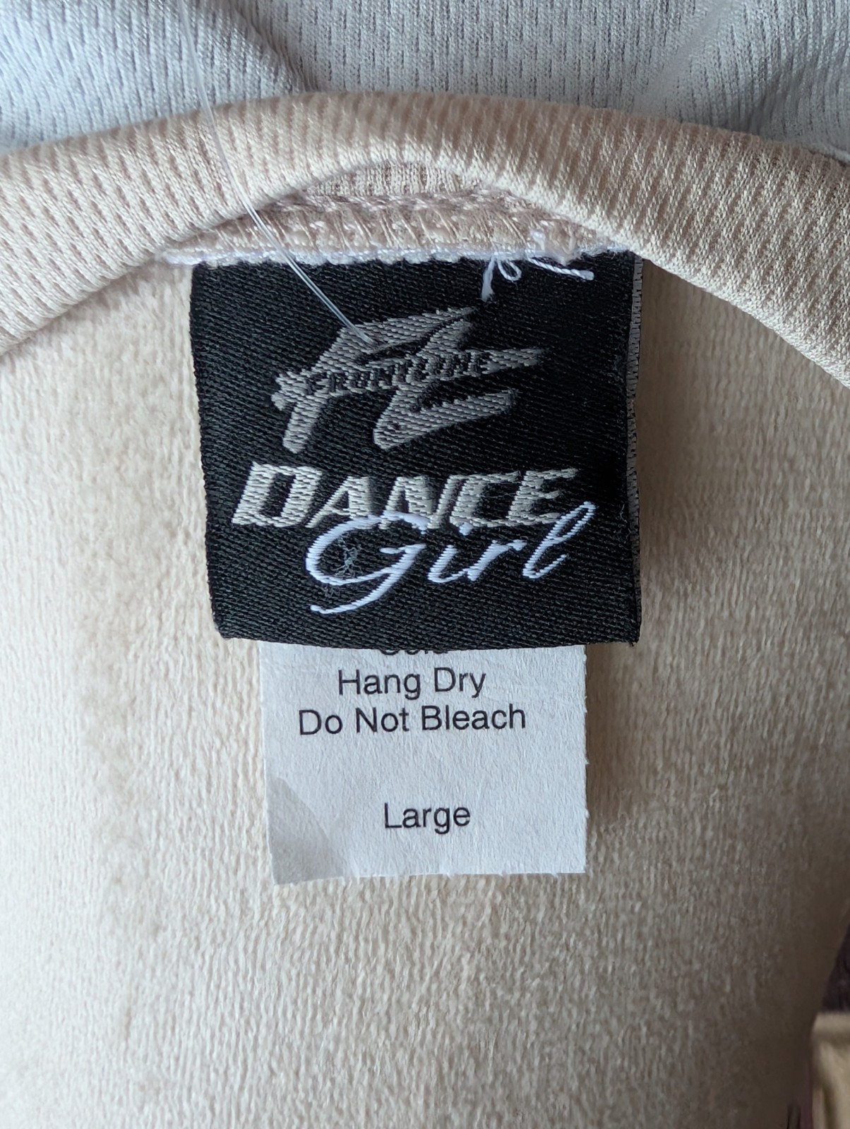 VTG* Y2K Frontline Dance Girl Tank Top-’NY Groove Tee’- Light Grey/Beige-Sz M/L
