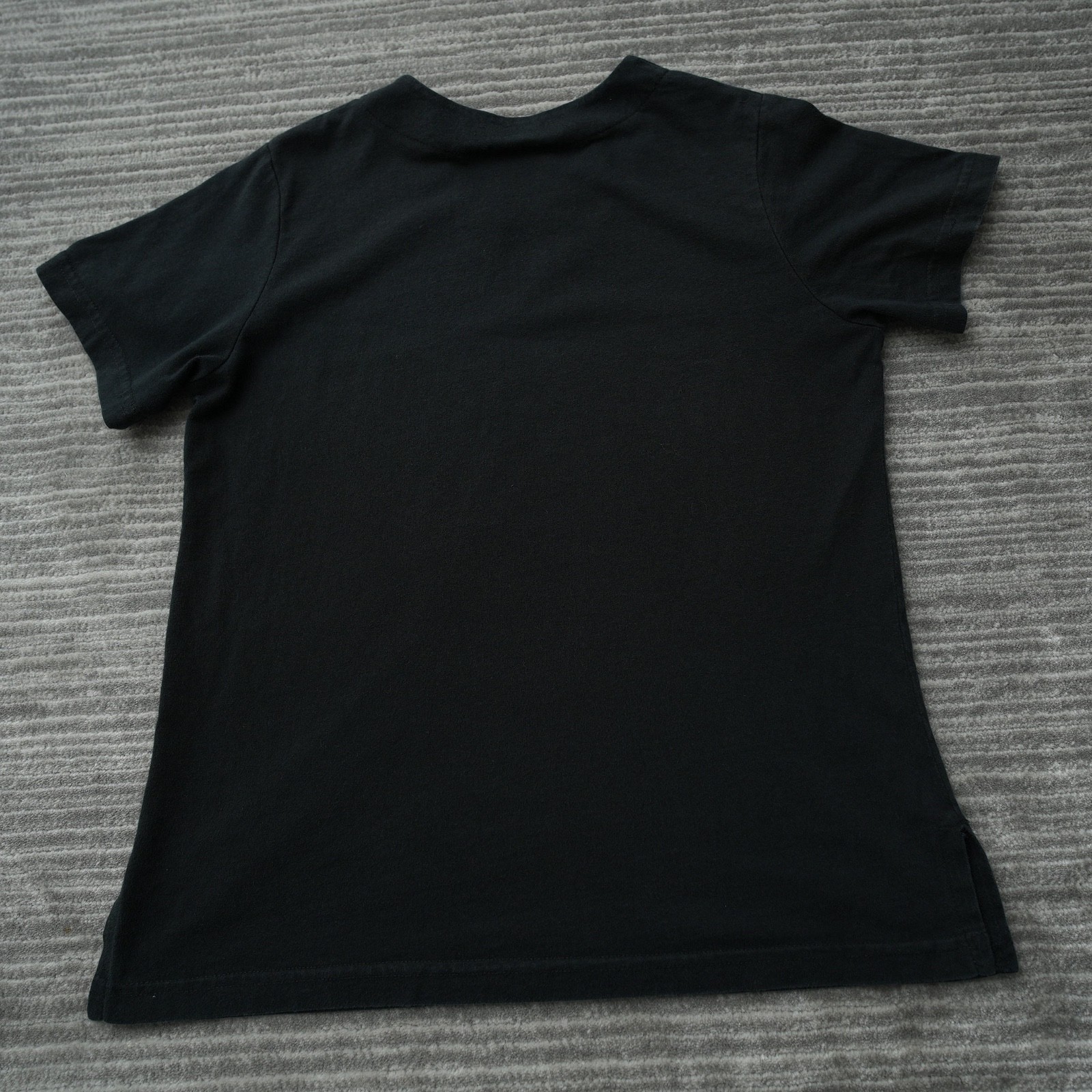 Cover Charge Shirt V-Neck Women Black Vintage Cotton Made In USA SS Small