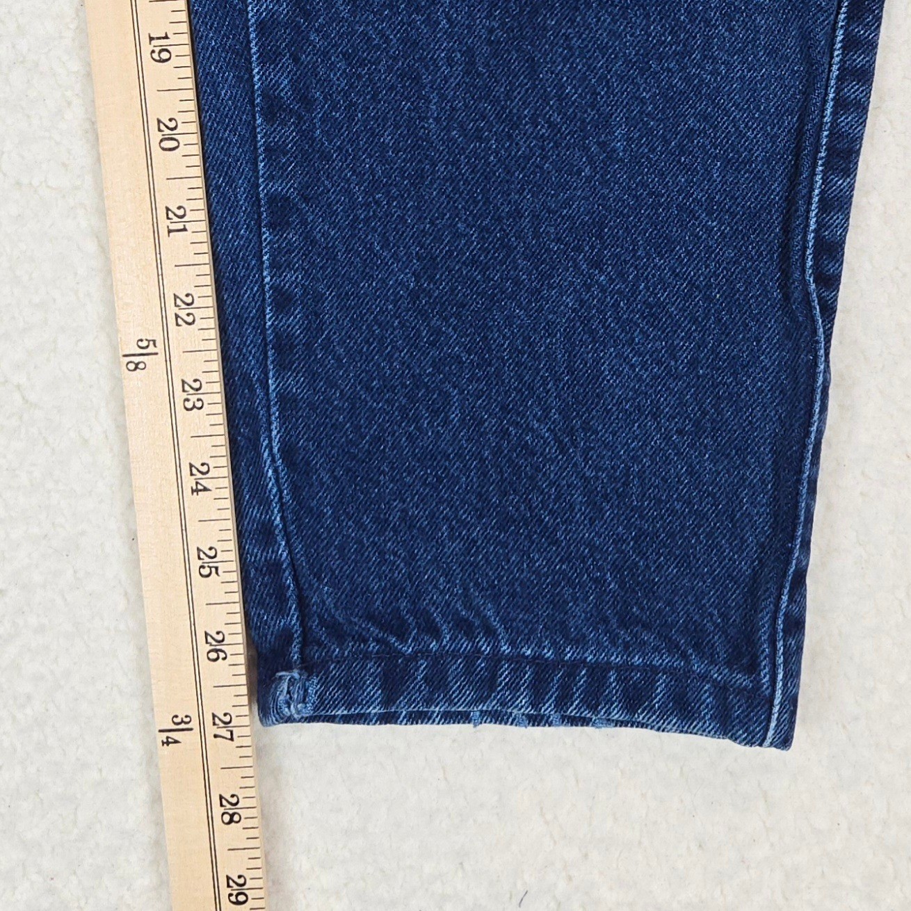 Sasson Mom Jeans Womens 30 Dark Blue High Waisted Tapered Leg Vintage 90s Cotton