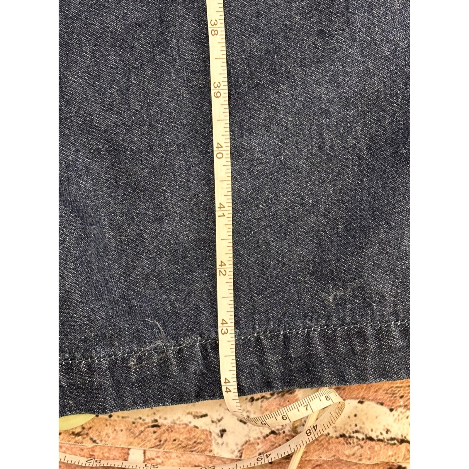 Original TY Wear Vintage Denim Christmas Embroidered Jumper Dress Blue 10P