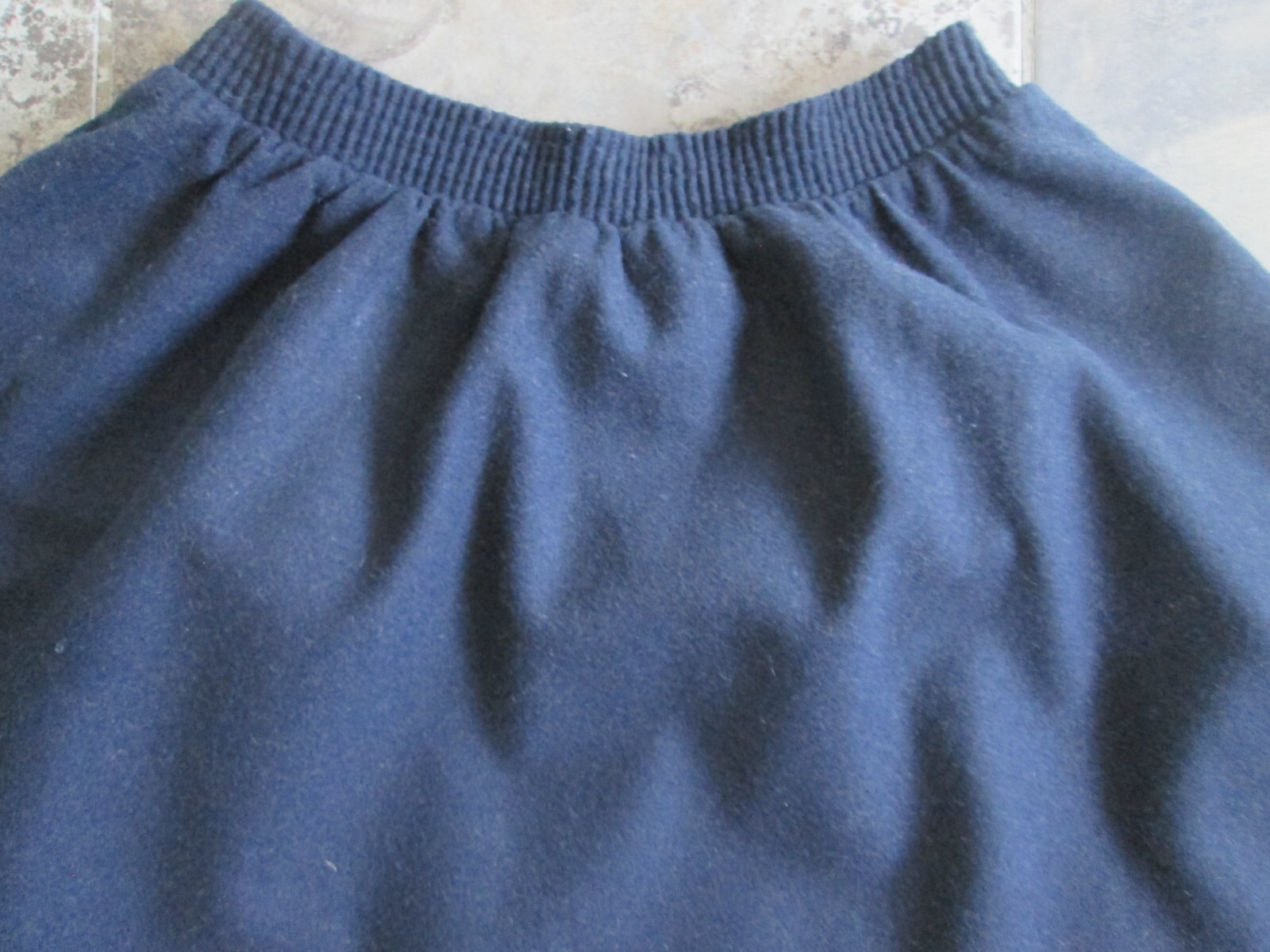 Vintage Skirt Liberated Lady California 14 Blue Wool Blend A-Line Swing Dance