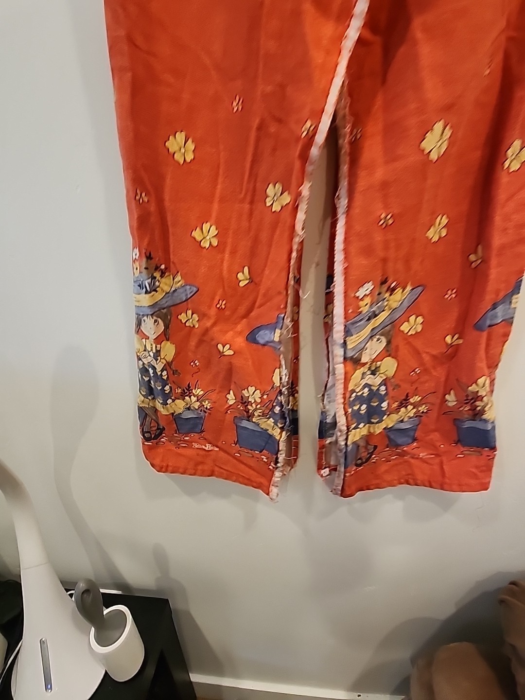 sears 70’s bell bottom pants orange petticoats pantaloons girls 14 26 w jeans