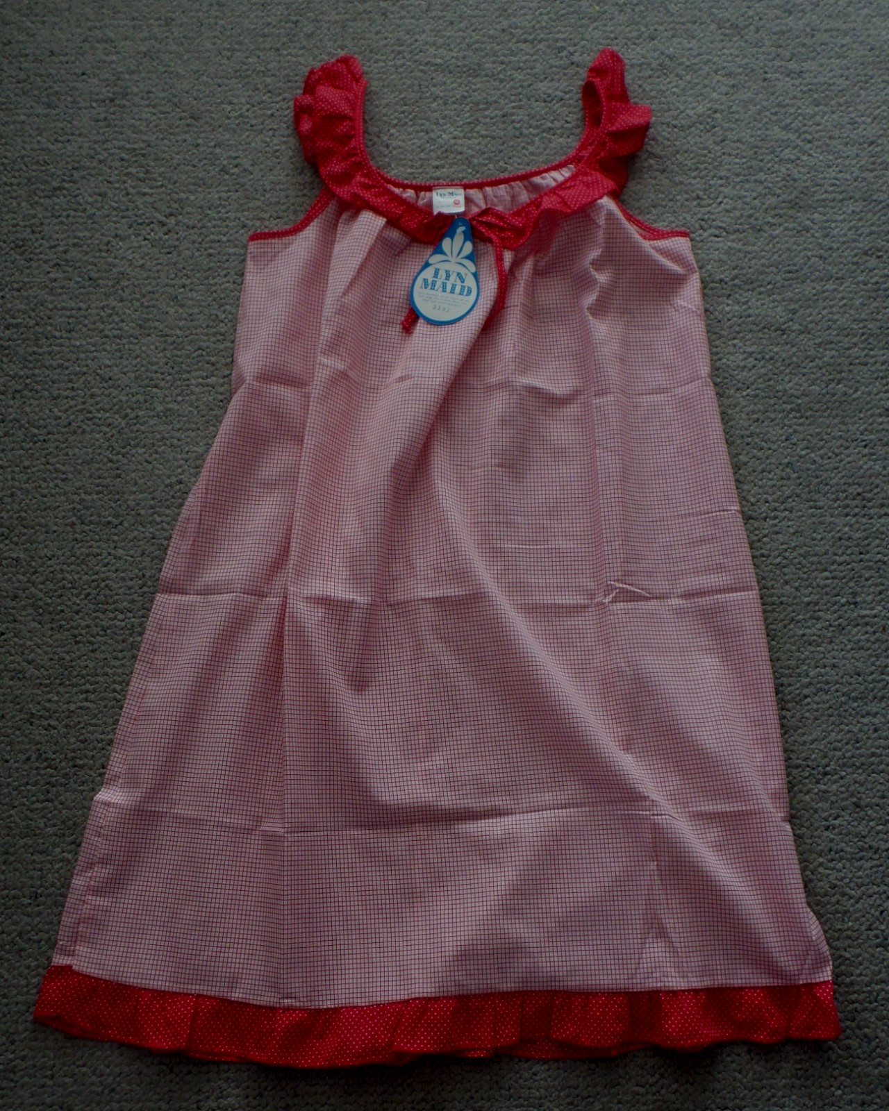 New vintage with tags nightdress Lyn Maid red white sz 14 – 16