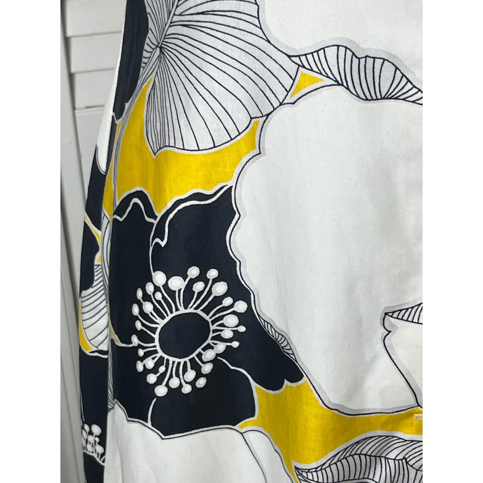 Vintage Sun Fashions Hawaii Floral Dress 12 Halter Button up Blk, yellow white