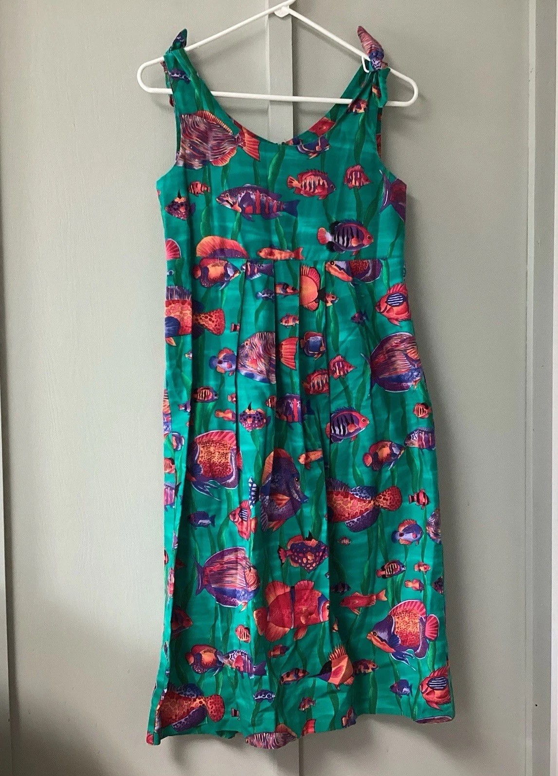 90’s Pretty Woman Size Small Collection Made In USA Underwater Fish Print Dress