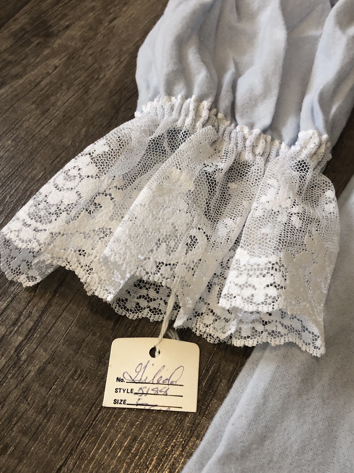 NWT Vintage Gilead Nightgown Womens Large Blue Acetate Modest Pajama Dress