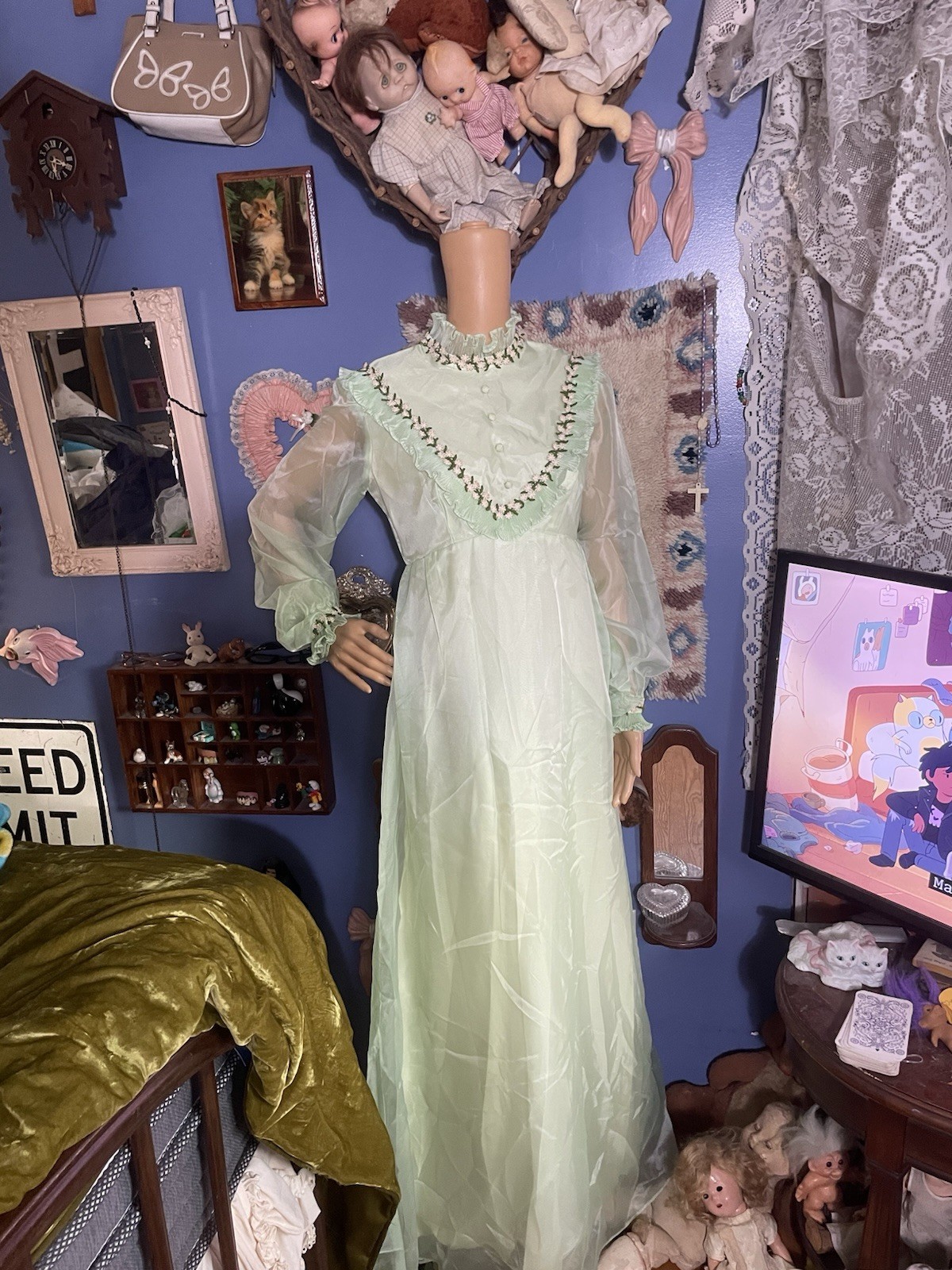 Vintage Late 60s Early 70s Bridesmaid Dress