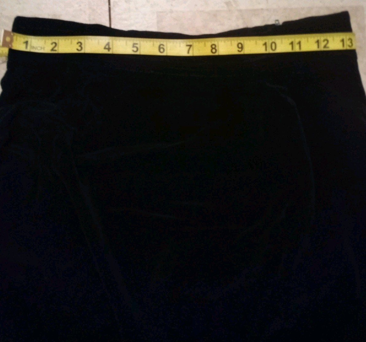 Vintage 1970’s Emily, Just Emily Black Maxi Velvet Velour Skirt 11/12 42 Inches