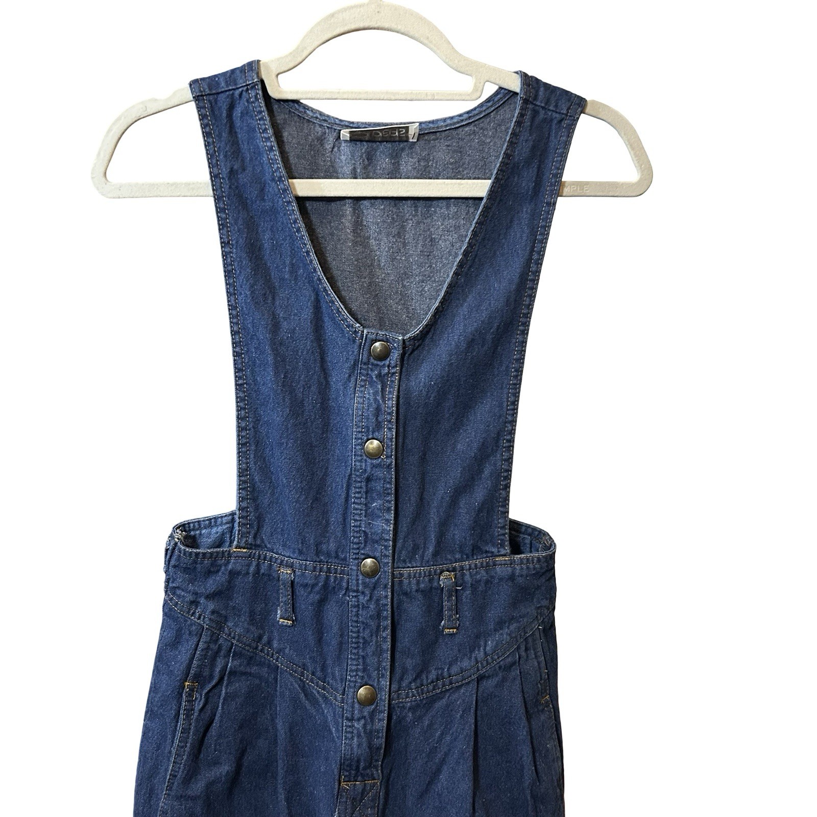 80s Ideas Vintage Denim Overalls | Boho Snap Front | USA Made
