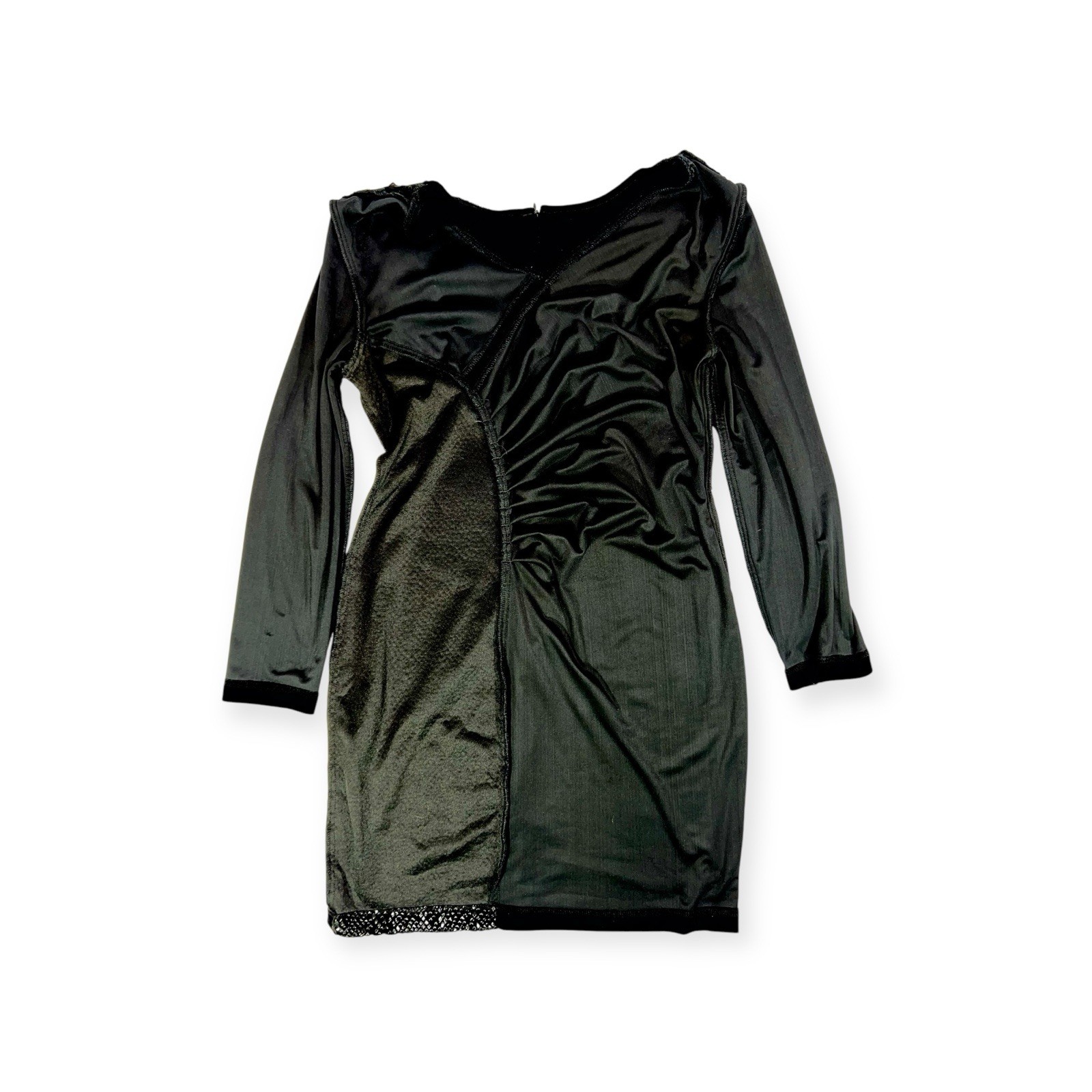VTG 1980s VELVET LIZARD SNAKESKIN CLUB DRESS RAVE RIBKOFF NEW WAVE GOTH SEXY 10