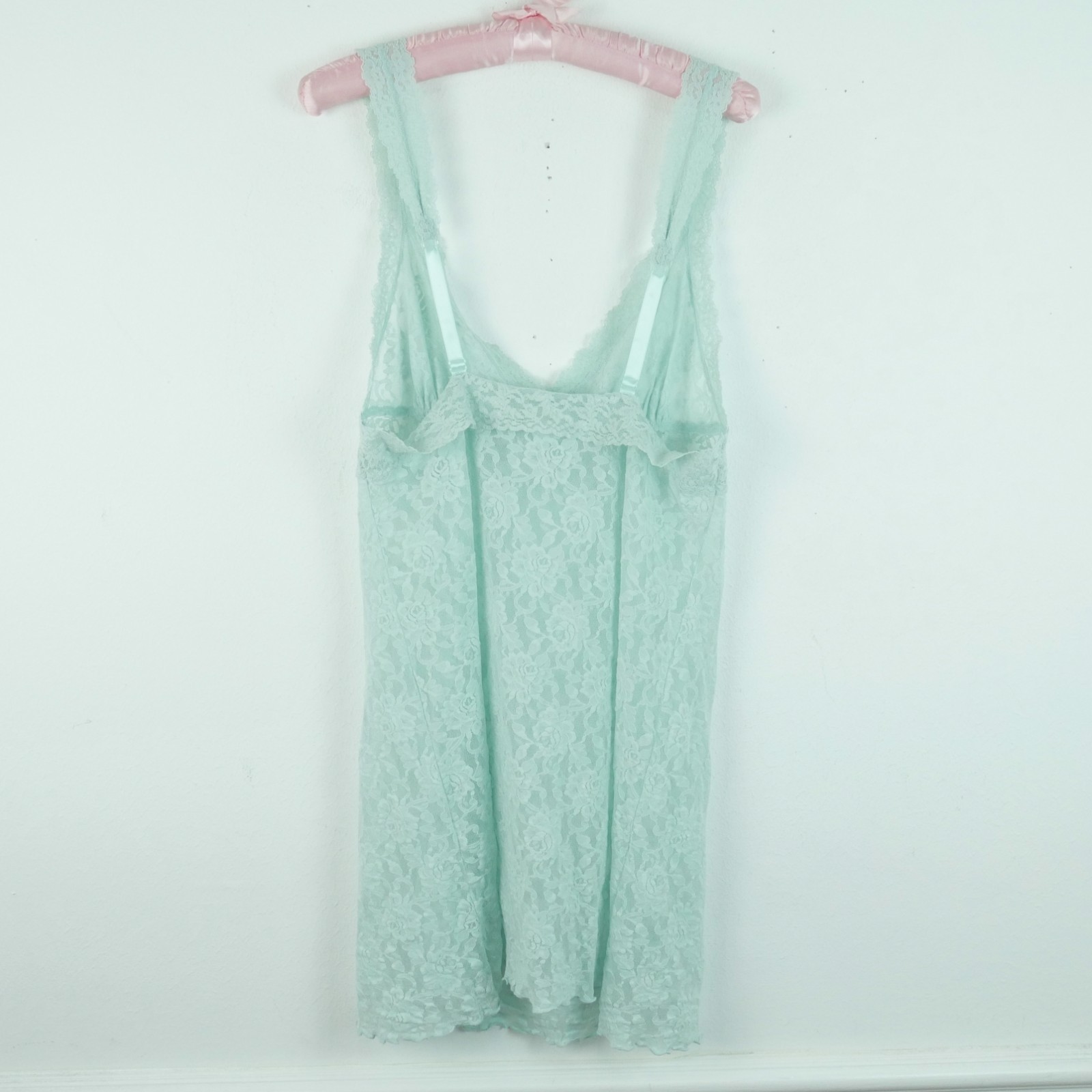 Vintage Hanky Panky Lace Slipdress L Sheer Nightgown Babydoll Y2K USA Coquette