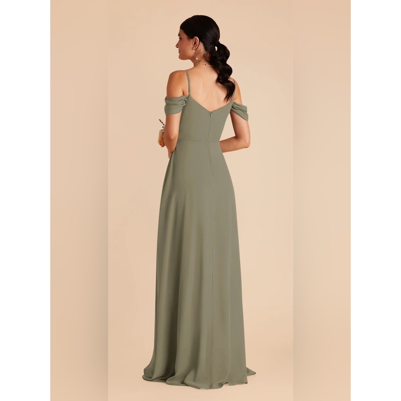Birdy Grey Sage Convertible Bridesmaid Dress Maxi Floor Length NWT Size L