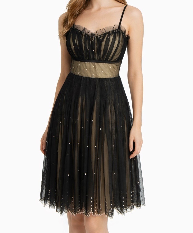 Vintage Scala Black Illusion Dress S Whimsygoth Homecoming Fall Wedding Art Deco