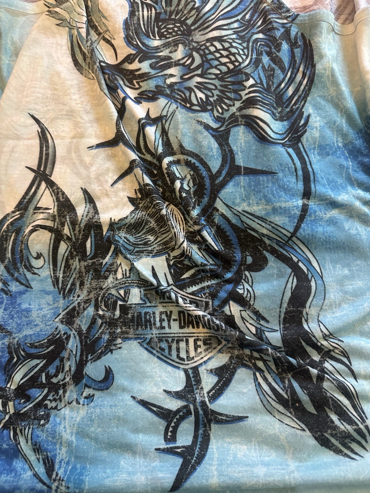 Harley Davidson Motorcycles Tribal Dragon Racer back Tank 2XL Vintage Women’s