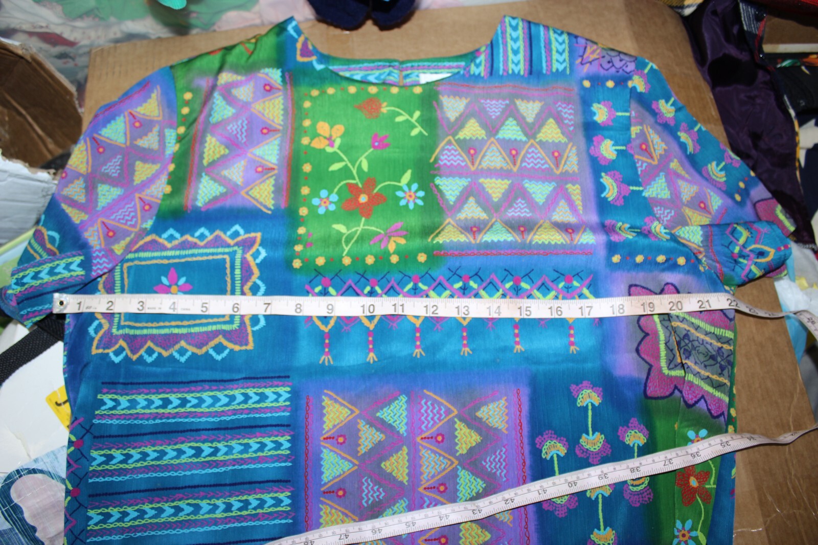 (2) Vintage 90s Picture Frames Summer Tapestry Shirts Maggie Sweet Size Medium