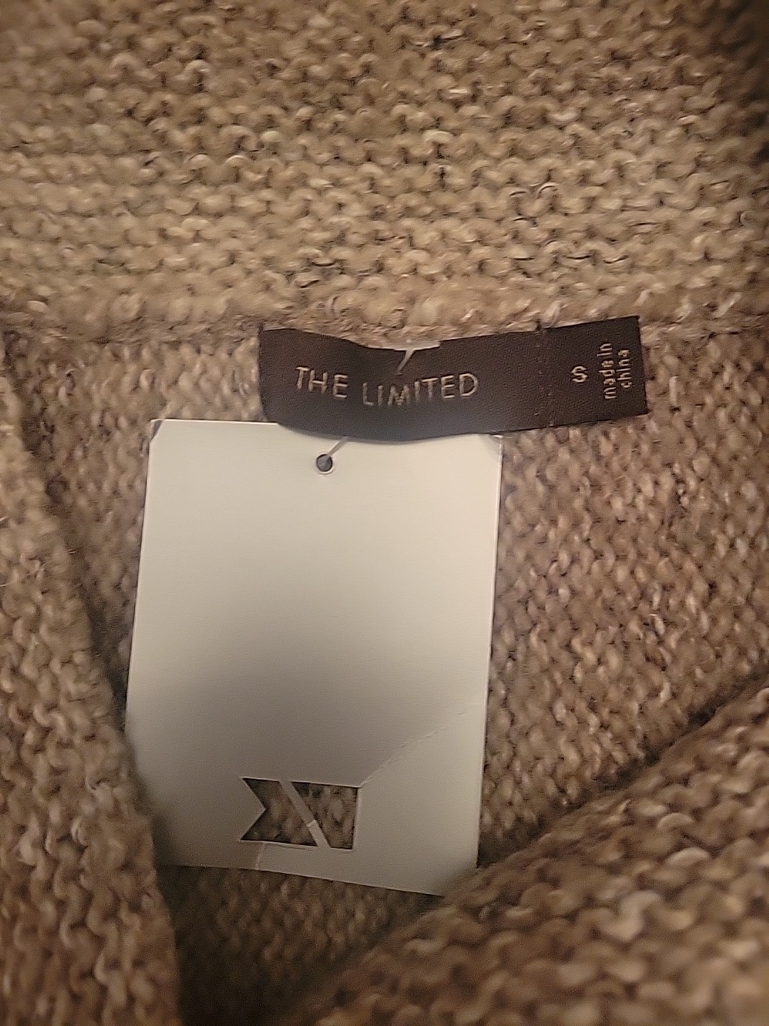 The Limited Sweater Shirt Brown Short Sleeve Crop Collar Soft Y2K Nwt