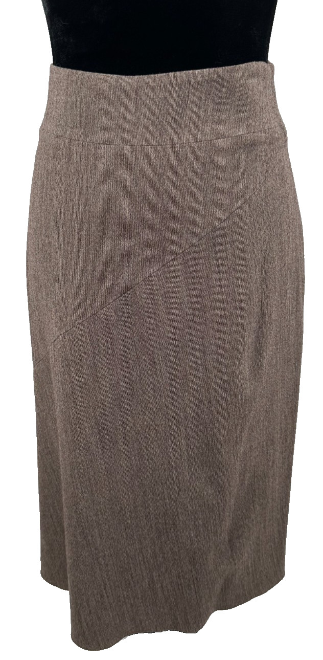 Gianni Versace Genny Womens A-Line Skirt Suit Size 42 Brown Tweed Wool Italy