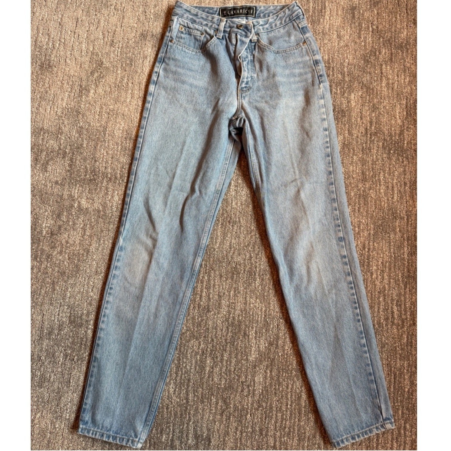 Vintage Z Cavaricci High Waisted Mom Jeans Light Wash Blue Denim Size 29 D/609