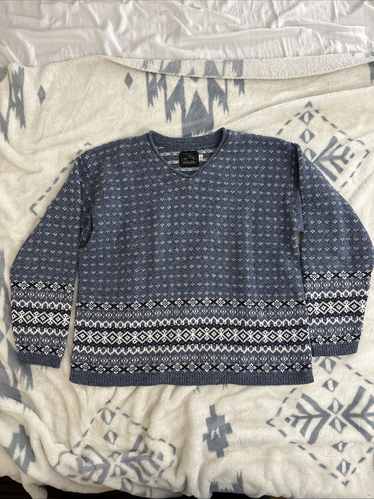 ALPS Women’s Blue Knitted Sweater Size Large