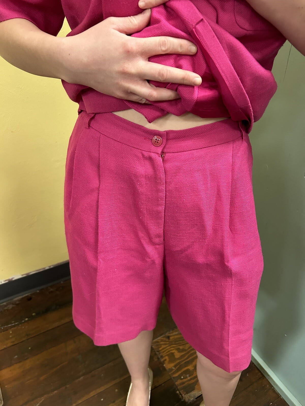 Vintage 80’s Gilmor Pink Short Suit Size 6p