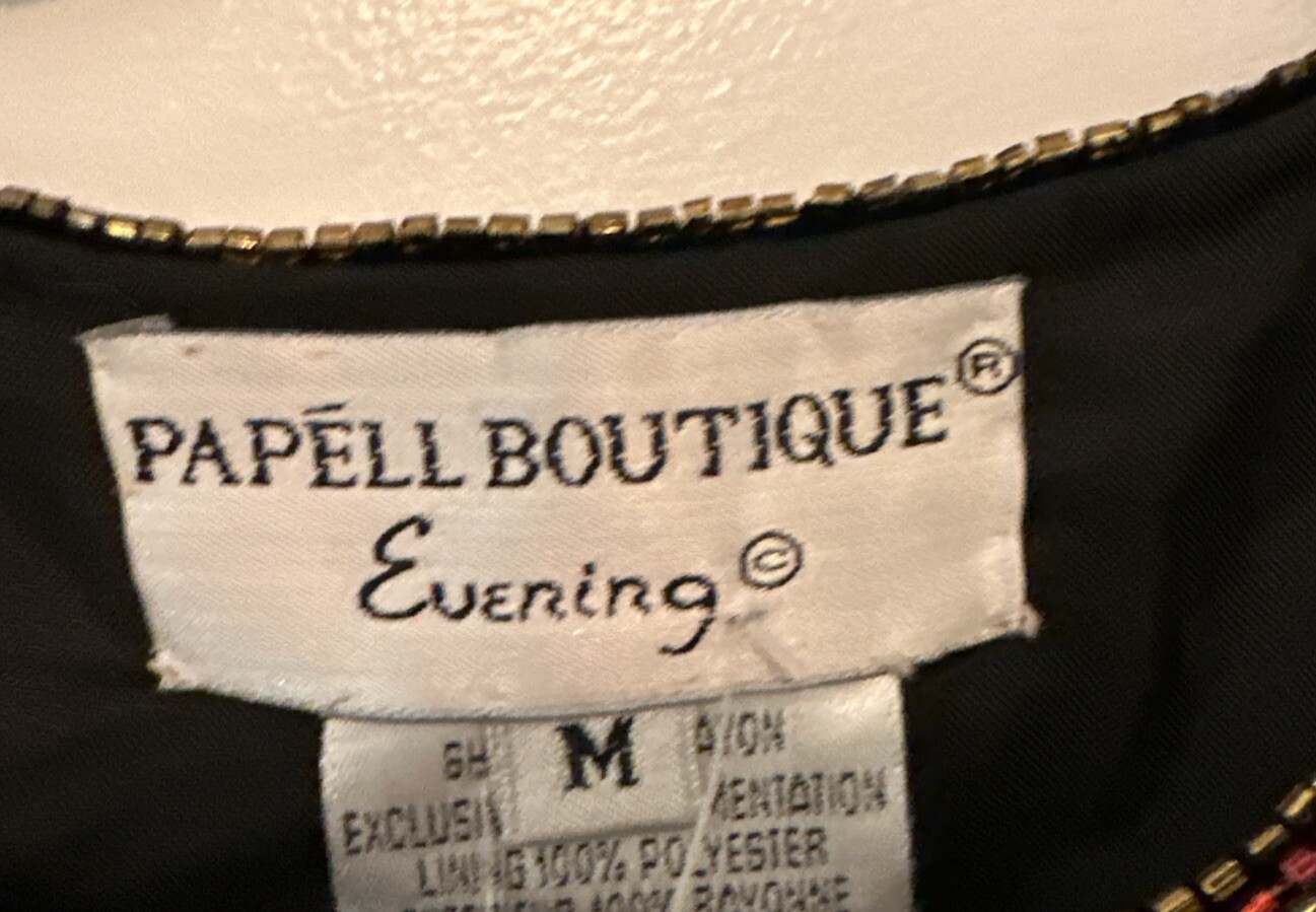 Vintage Adrianna Papell Evening Beaded Velvet Jacket Holiday NWT Women’s Sz M