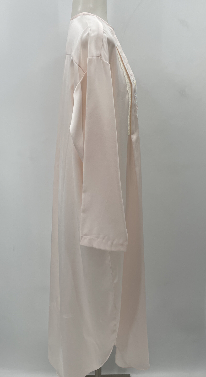 Vintage Talbots Intimates Nightgown Sleepwear Pink Embordered Lace Sz Small NWT