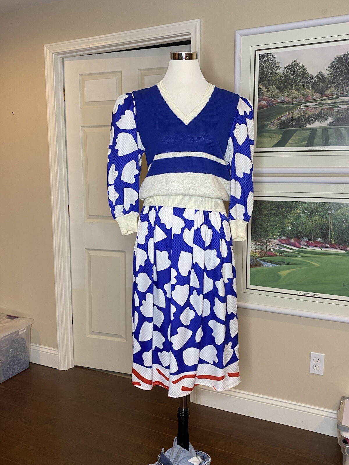 Vintage Jaymee Papell 3 piece Skirt, Sweater, Scarf