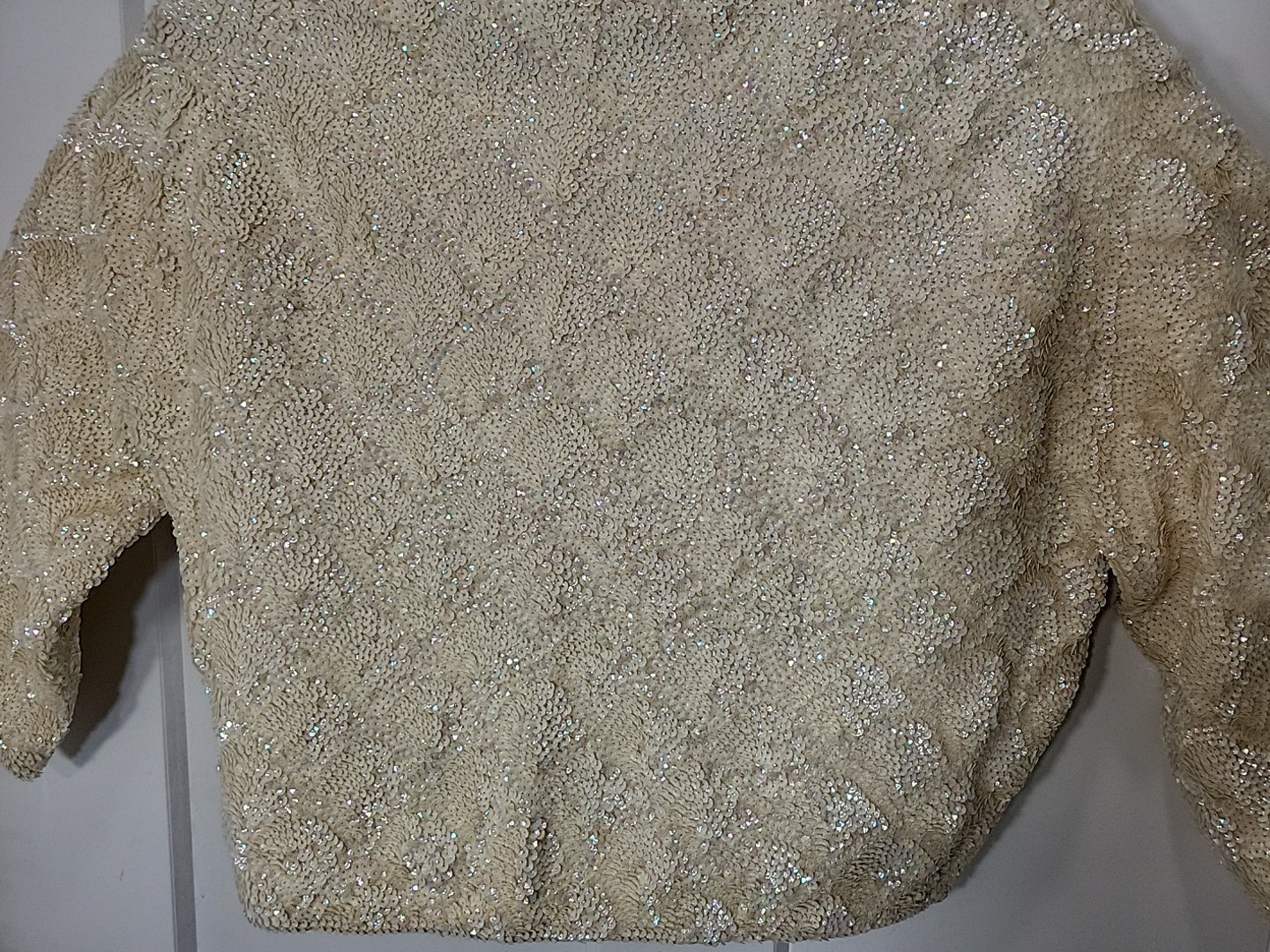 1960 Express Hong Kong Sequin Wool Cardigan Sweater Empress Hong Kong Rare VTG