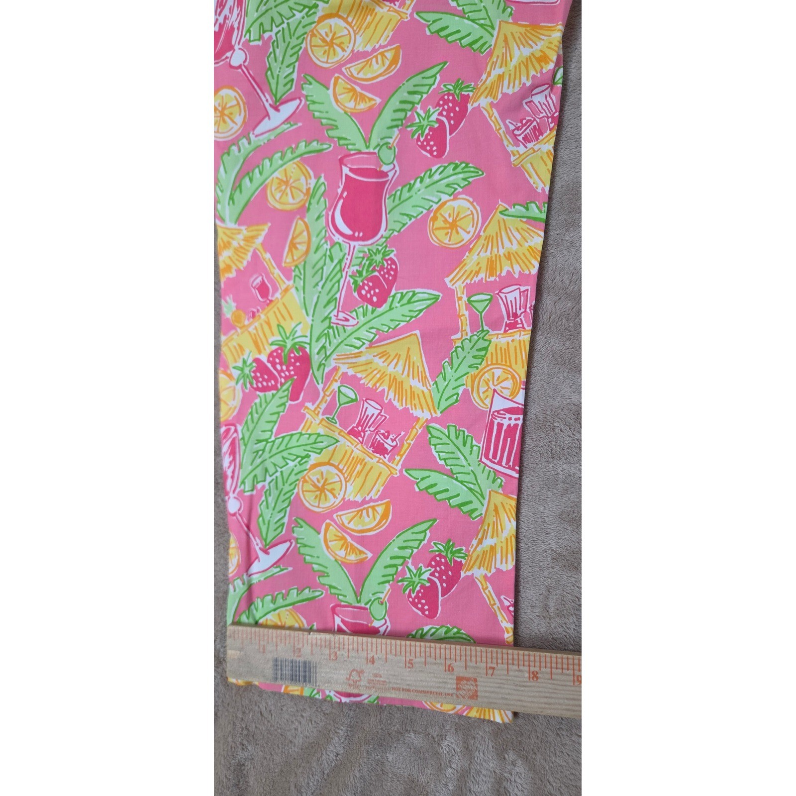 Vintage Lilly Pulitzer „Rock-A-Hula” Cropped Pants Women’s 6 Multi-Color AOP EUC