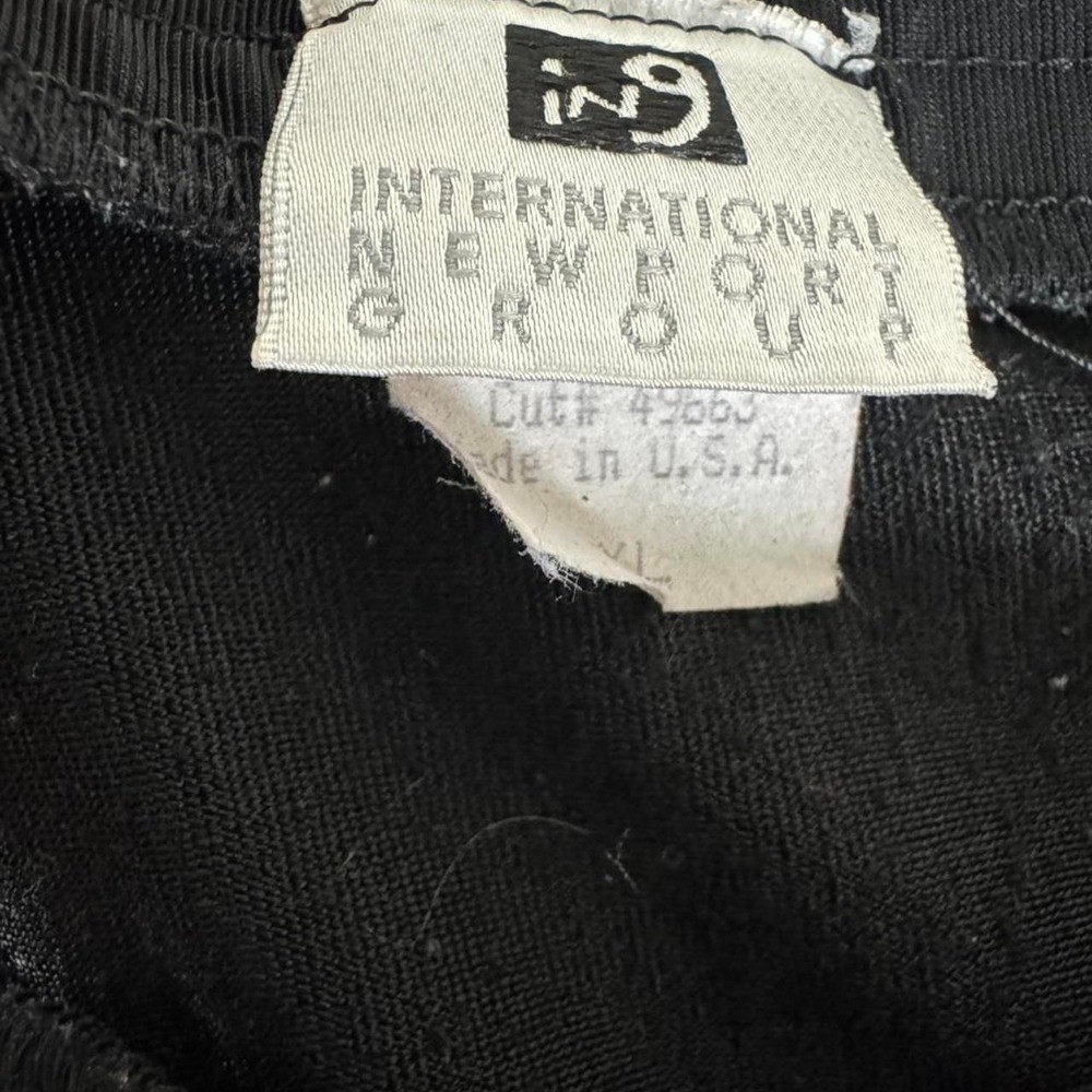 International Newport Group vintage Black maxi skirt with elastic waistband
