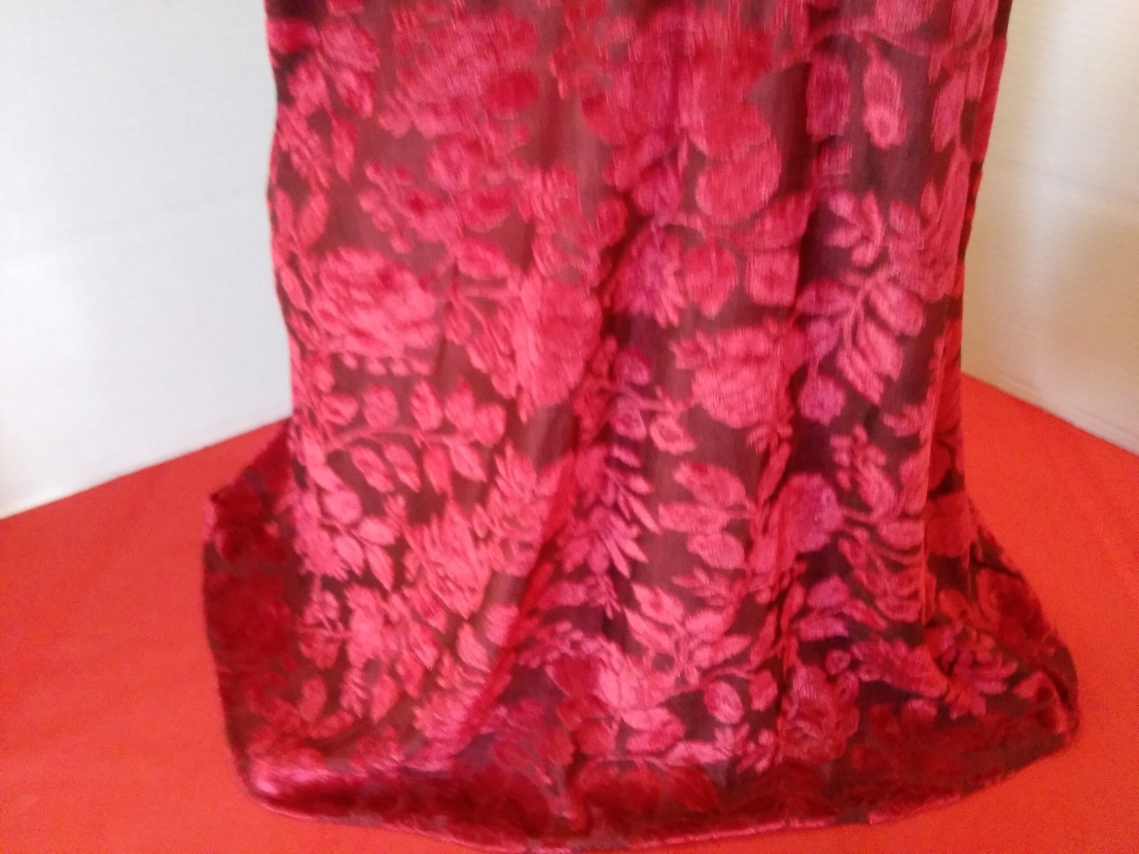 Vintage NEW Petra 2 Piece Red Velvet Large Babydoll Nightie Top w/Panties