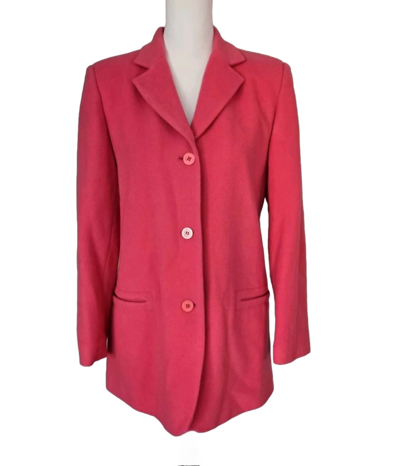 Vintage Pink Wool Cashmere Blend HB II by Harve Benard Womens Jacket Blazer Sz 4