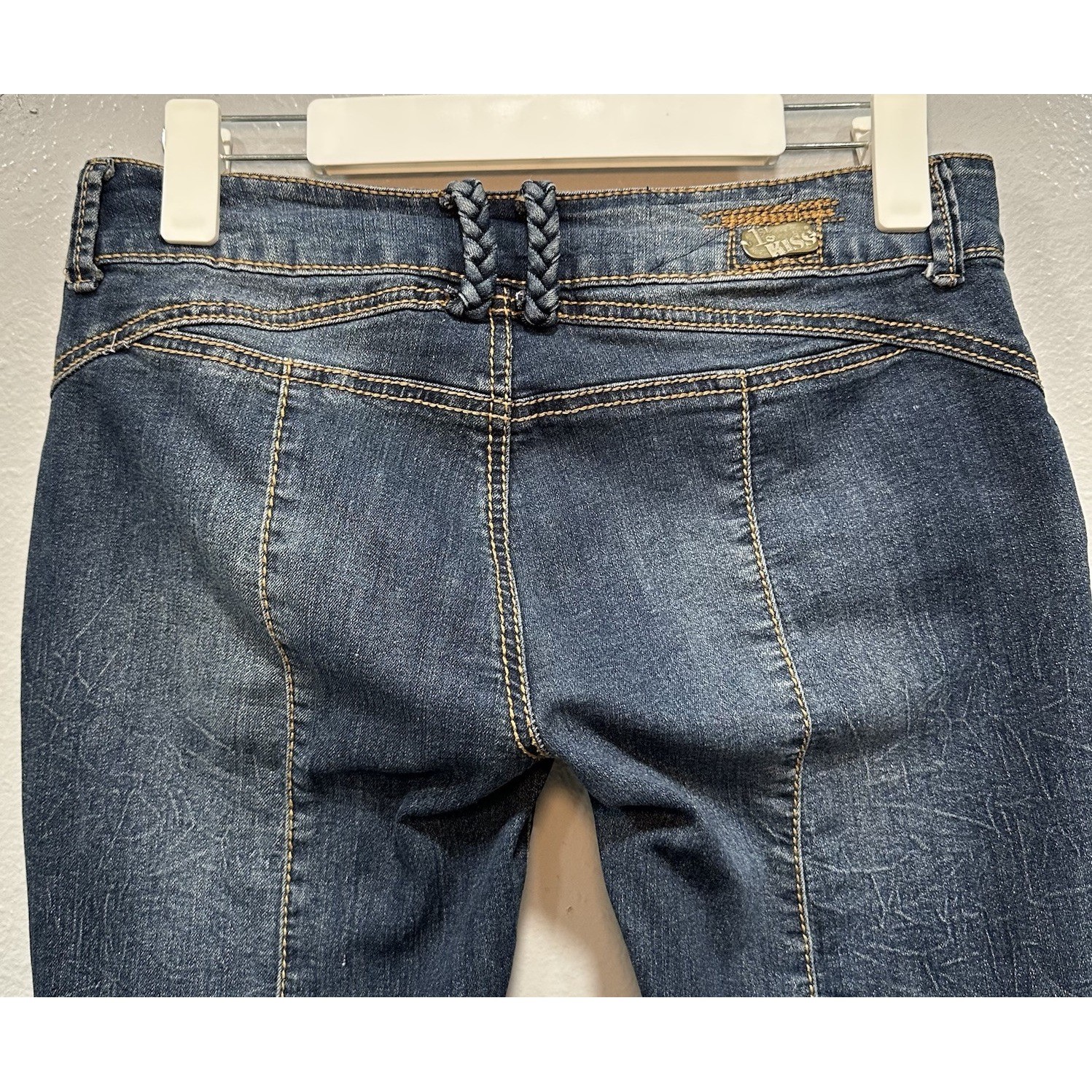 1St Kiss Flare Jeans Women’s Size 7 Blue Stretch Front Pockets Vintage Y2K 90s