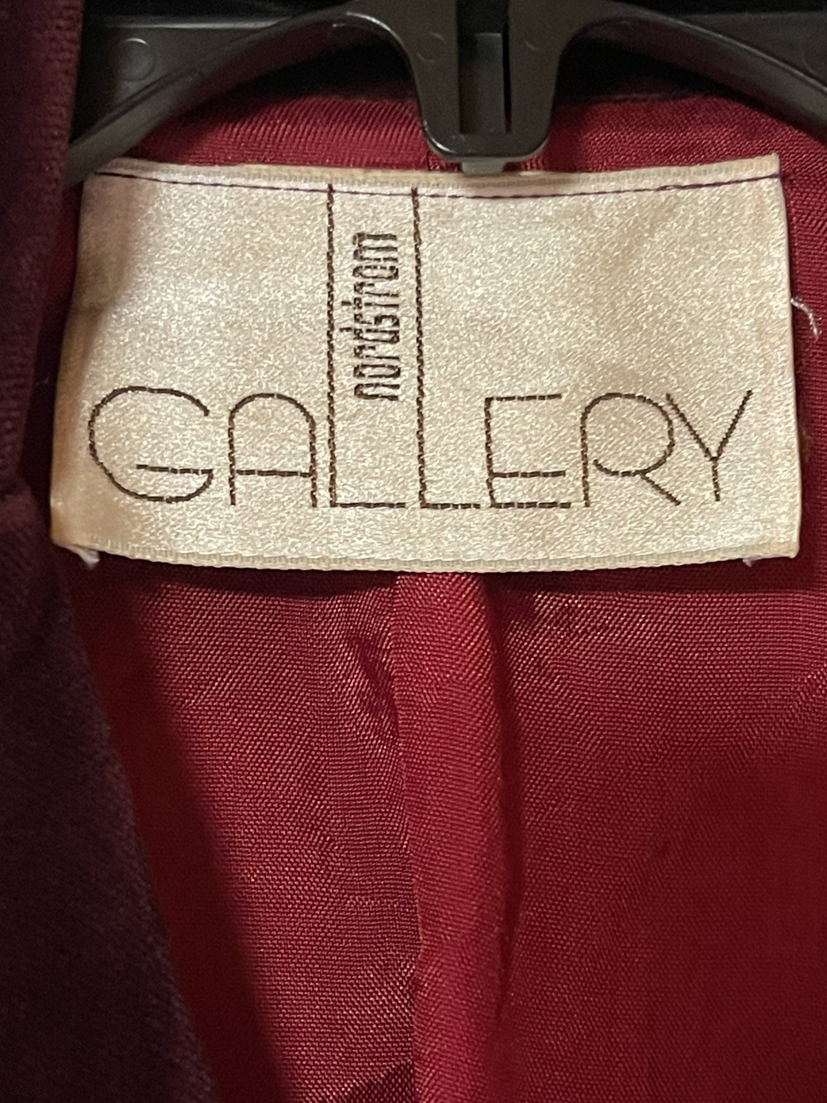 VINTAGE 70’S NORDSTROM GALLERY, DARK PLUM, VELVET 2 BUTTON BLAZER, M, 36″ BUST