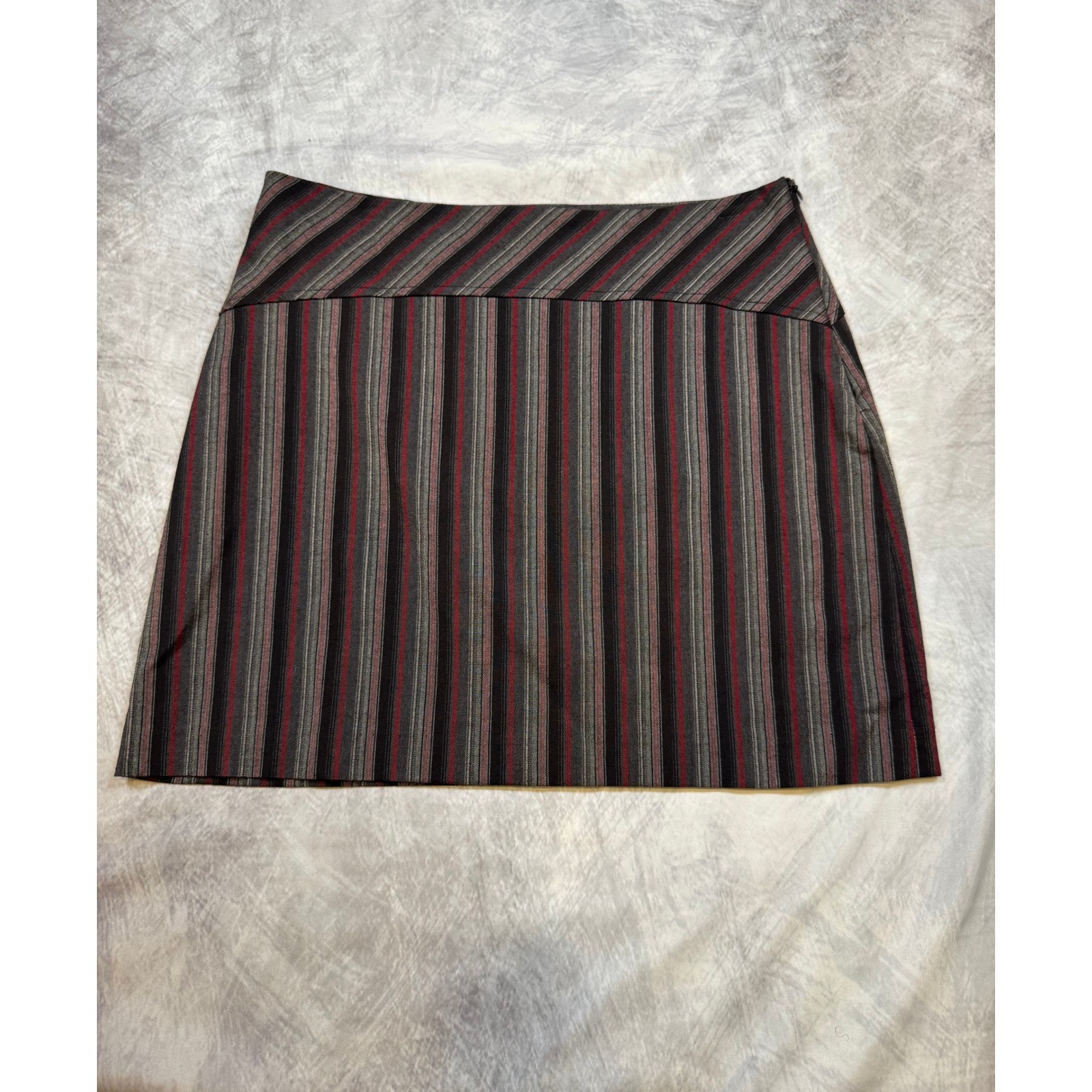 Y2K Star City Mini Skirt Stripes Indie Sleaze Grunge Goth 90s Size 5/6