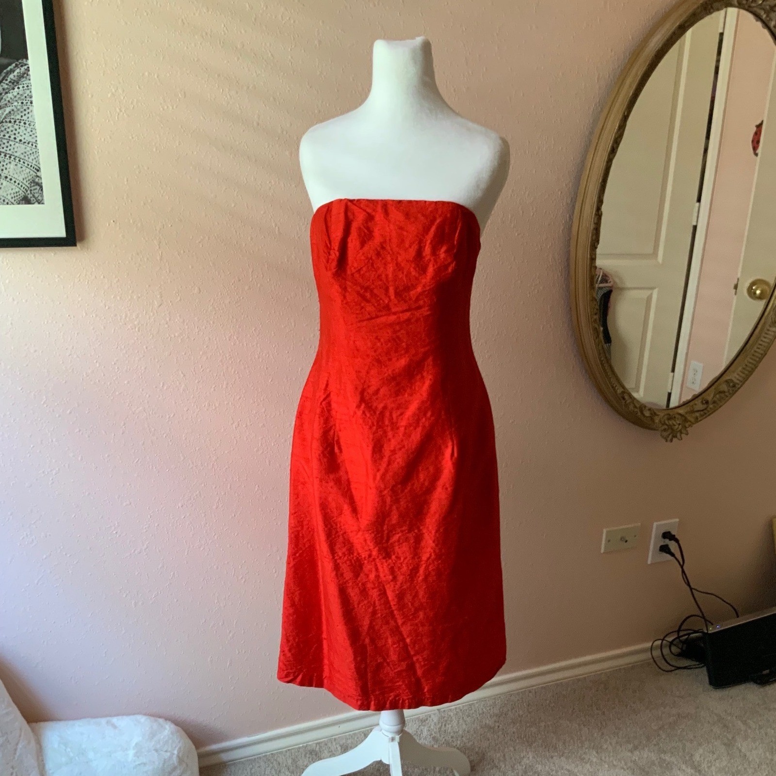 Vintage 80s / 90s Cherry Red Strapless Silk Cocktail Dress – Betty Boop!