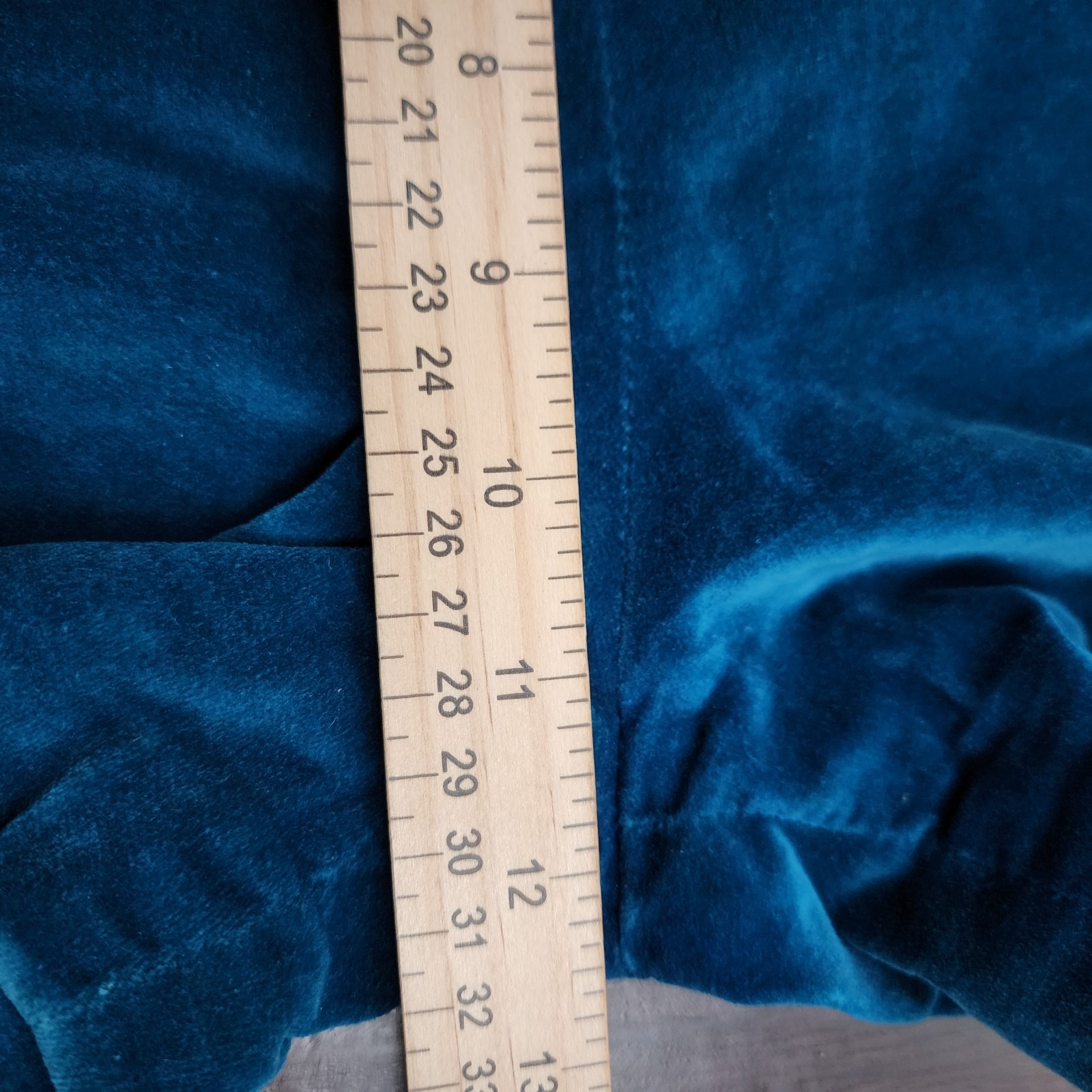Vtg 60s Mod Go Go Teal Blue Hot Pants Velvet Pin-Up Burlesque Shorts Woodard~XS